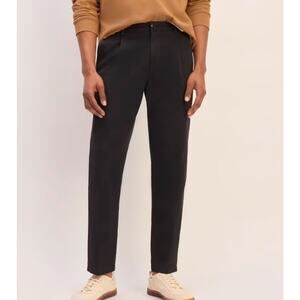 Everlane Men's The Pleated Chino Black Pants Straight Leg 32X30 32 X 30 NWOT